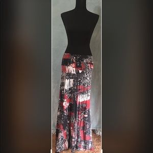LBisse Multi Colored Maxi Skirt Size L